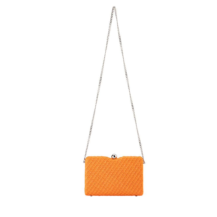 BIRDIE TEXTURAL HANDLE BAG - ORANGE