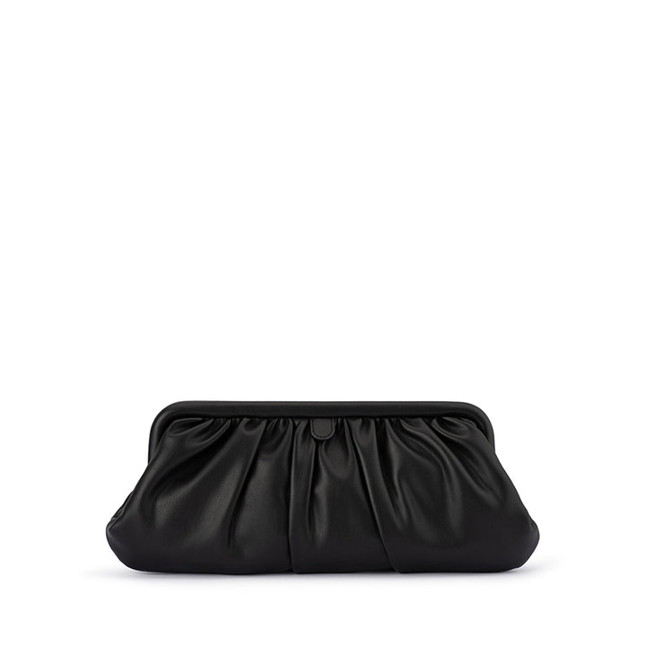 CATHERINE GATHERED CLUTCH - BLACK
