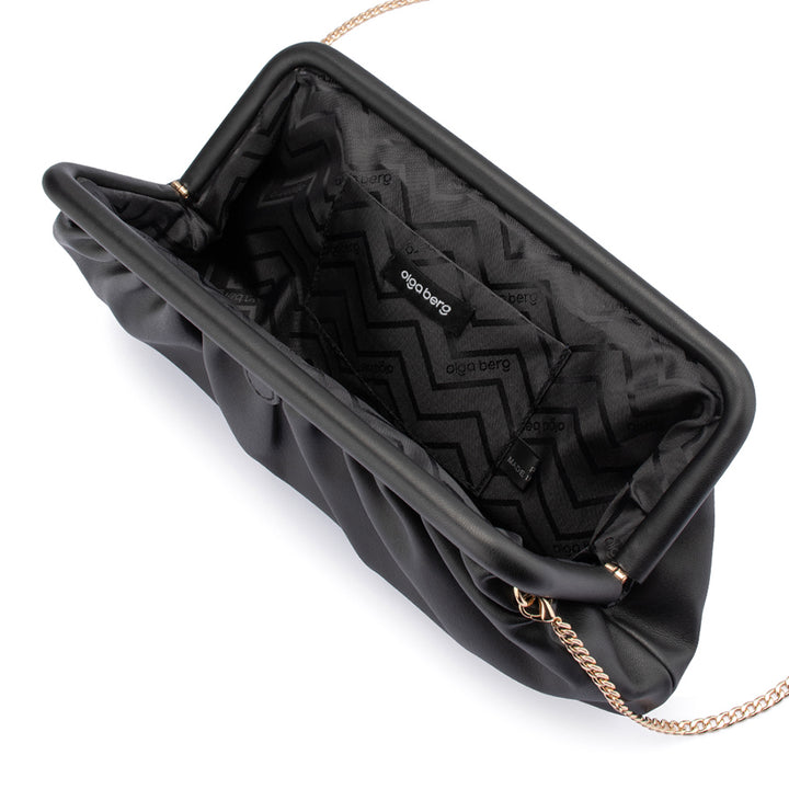 CATHERINE GATHERED CLUTCH - BLACK
