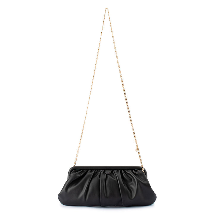 CATHERINE GATHERED CLUTCH - BLACK