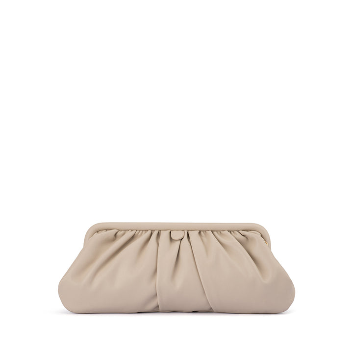 CATHERINE GATHERED CLUTCH - MINK