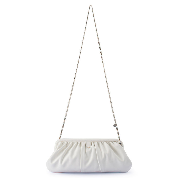 CATHERINE GATHERED CLUTCH - WHITE