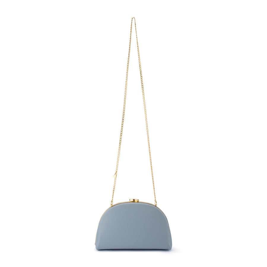 CELESTE CURVED CLUTCH - BLUE