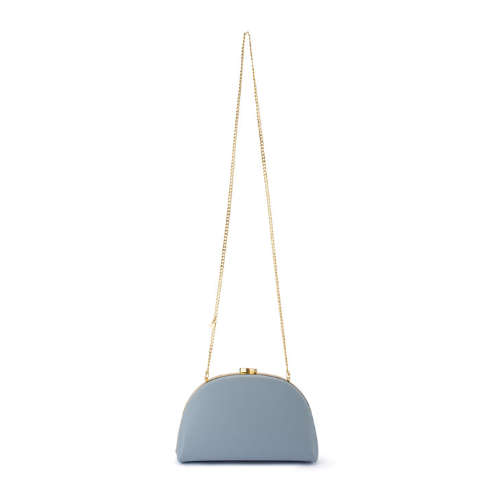 CELESTE CURVED CLUTCH - BLUE