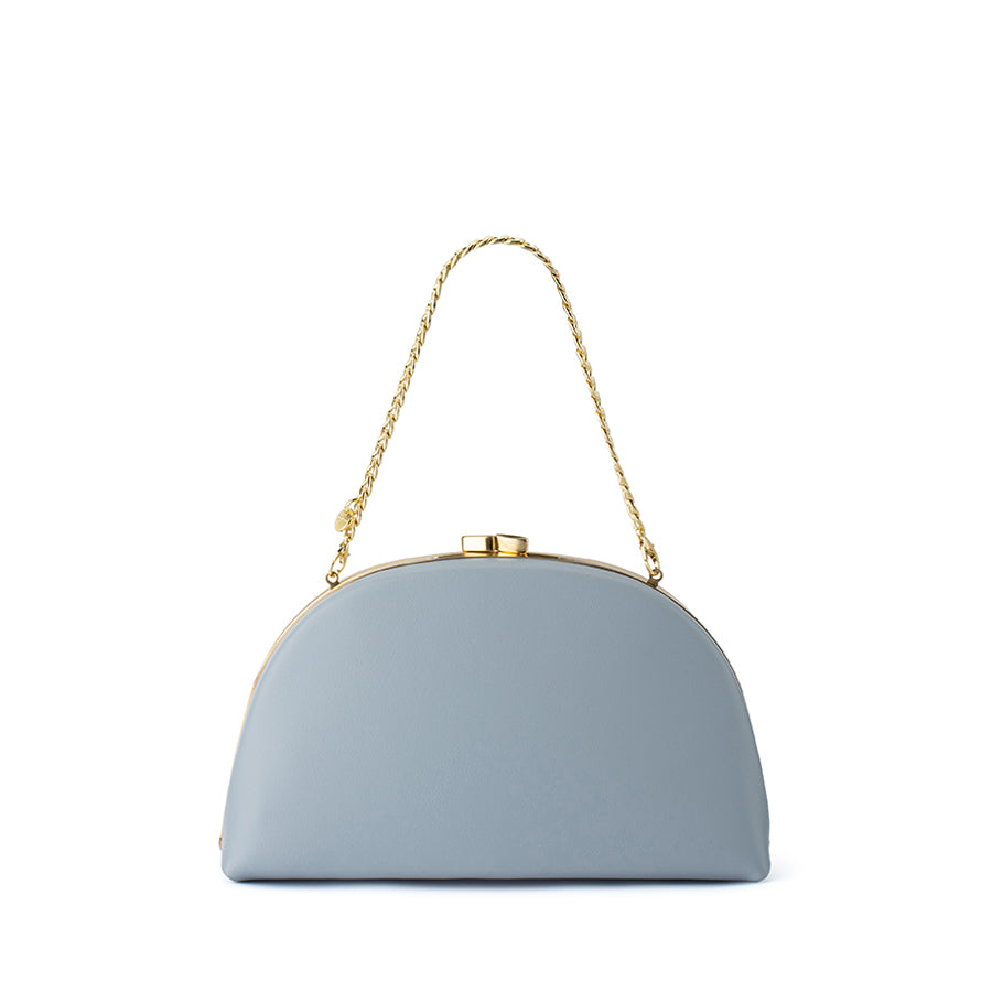 CELESTE CURVED CLUTCH - BLUE
