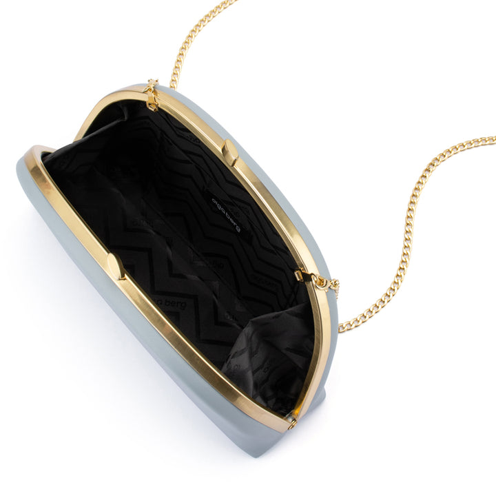 CELESTE CURVED CLUTCH - BLUE