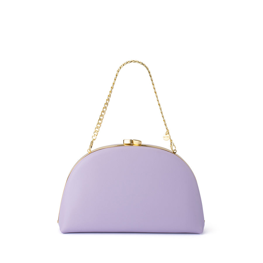 CELESTE CURVED CLUTCH - LILAC