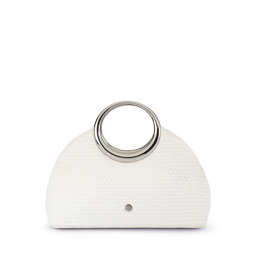 CHARLOTTE WOVEN TOP HANDLE - WHITE