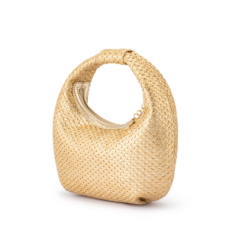EDEN WOVEN HOBO - GOLD