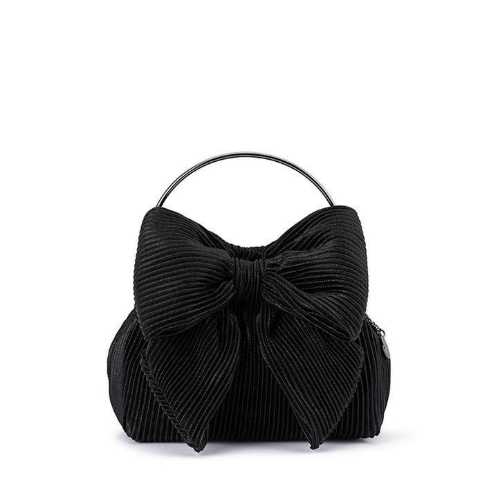 ELISE PLEATED TOP HANDLE - BLACK