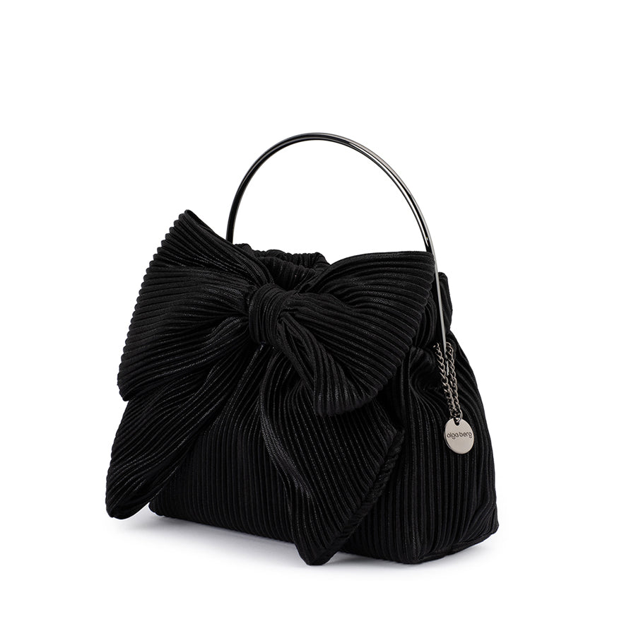 ELISE PLEATED TOP HANDLE - BLACK