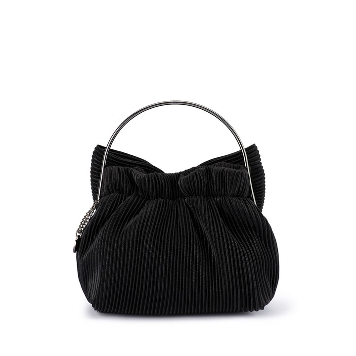 ELISE PLEATED TOP HANDLE - BLACK