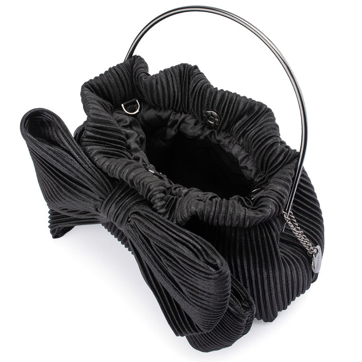 ELISE PLEATED TOP HANDLE - BLACK