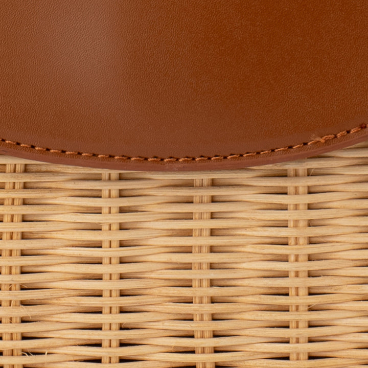 ELLE WICKER TOP HANDLE - TAN