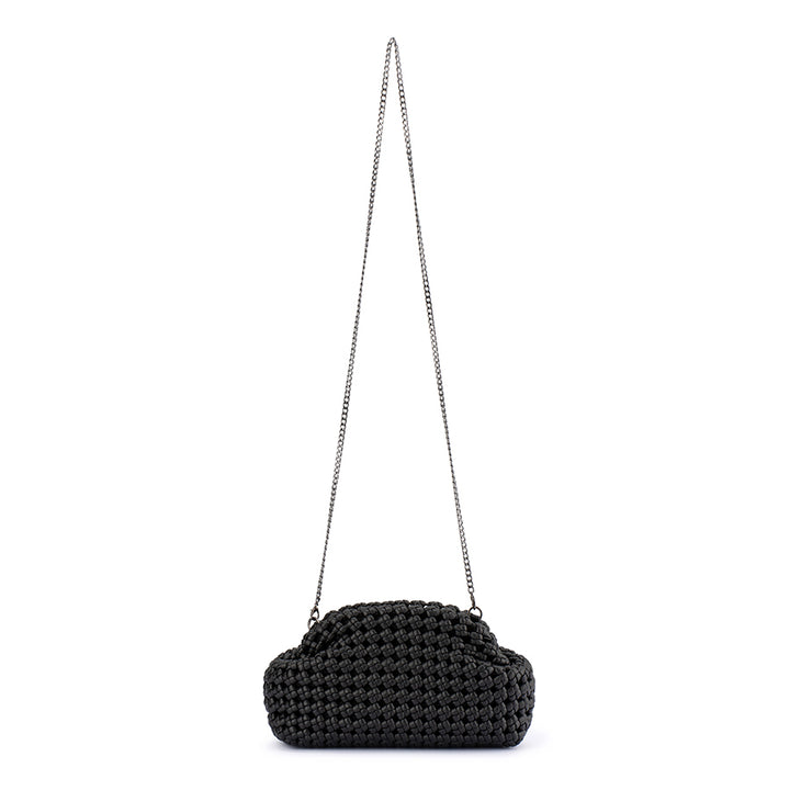 EVERLY HAND WOVEN CLUTCH - BLACK