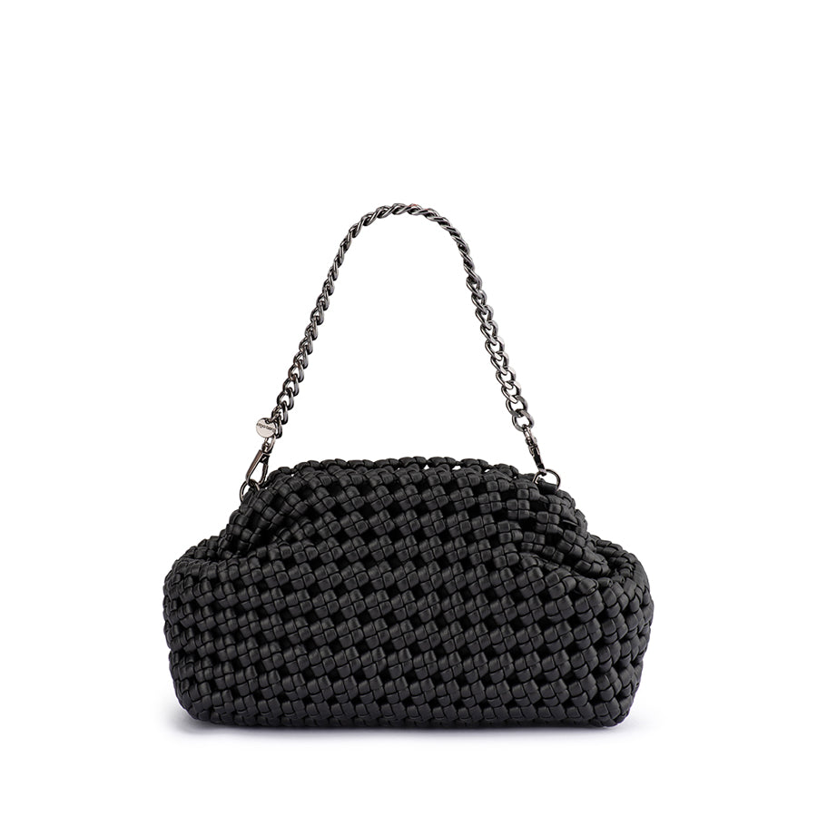 EVERLY HAND WOVEN CLUTCH - BLACK