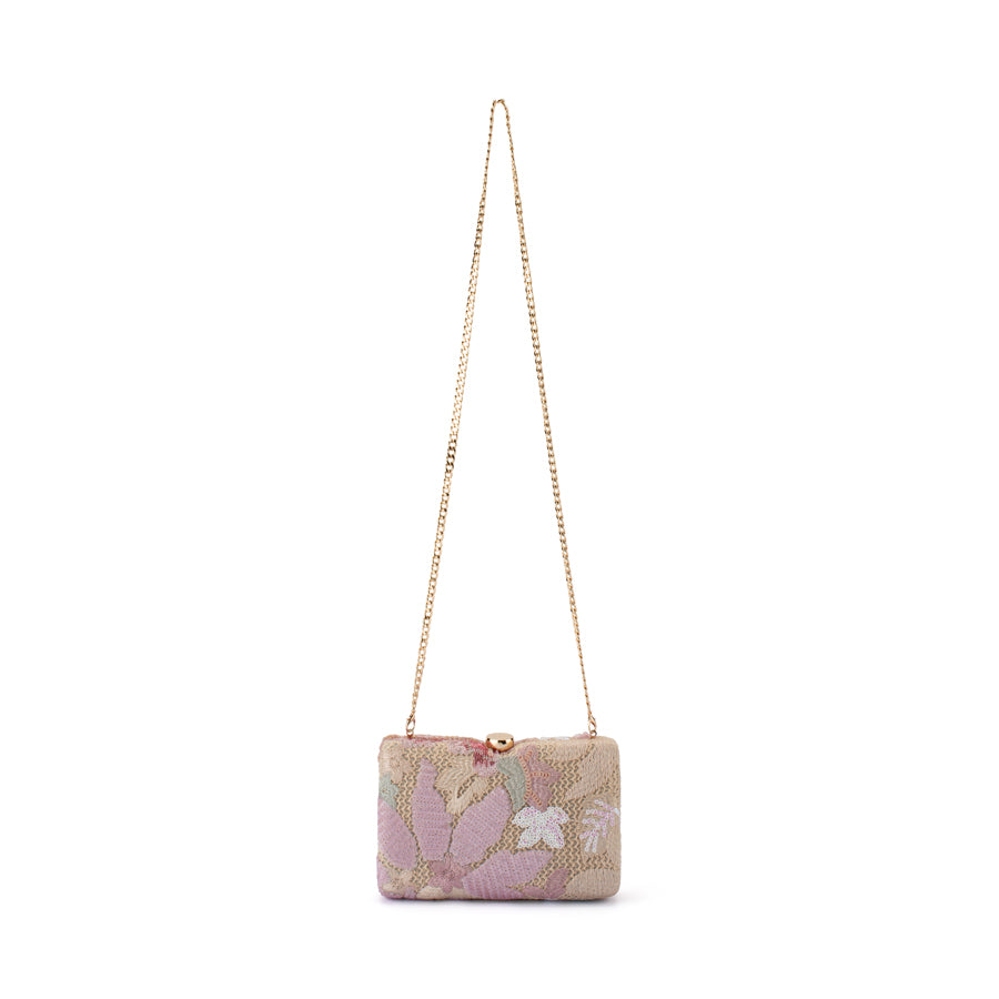 GRETA FLORAL CLUTCH - BLUSH