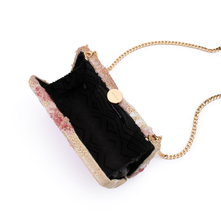 GRETA FLORAL CLUTCH - BLUSH