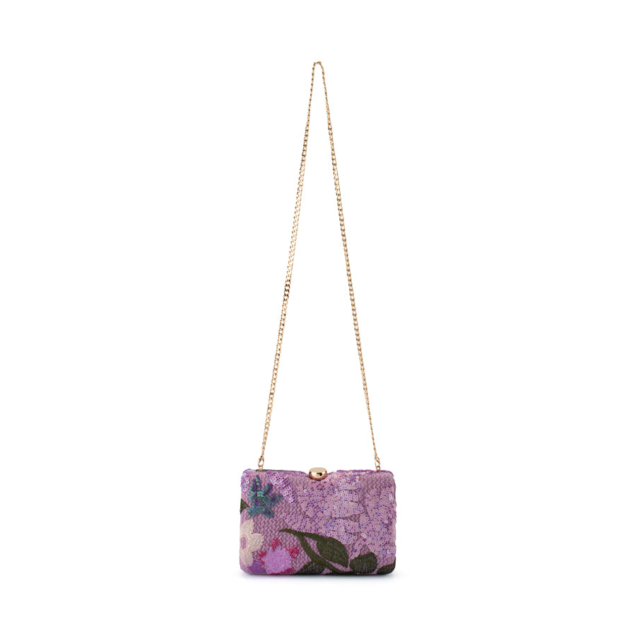 GRETA FLORAL CLUTCH - LILAC