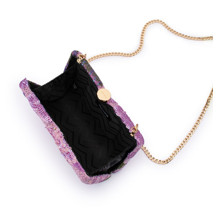 GRETA FLORAL CLUTCH - LILAC