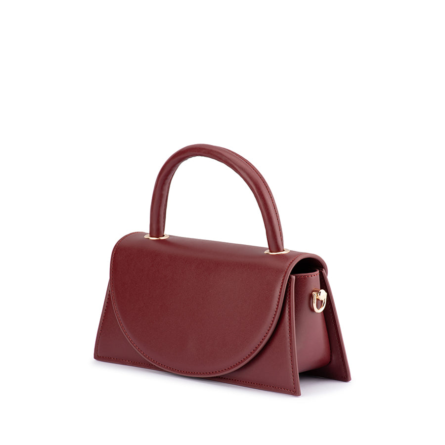 HAILEY TOP HANDLE BAG - BURGUNDY