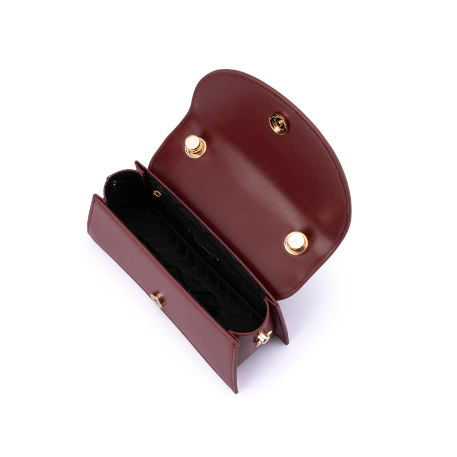 HAILEY TOP HANDLE BAG - BURGUNDY