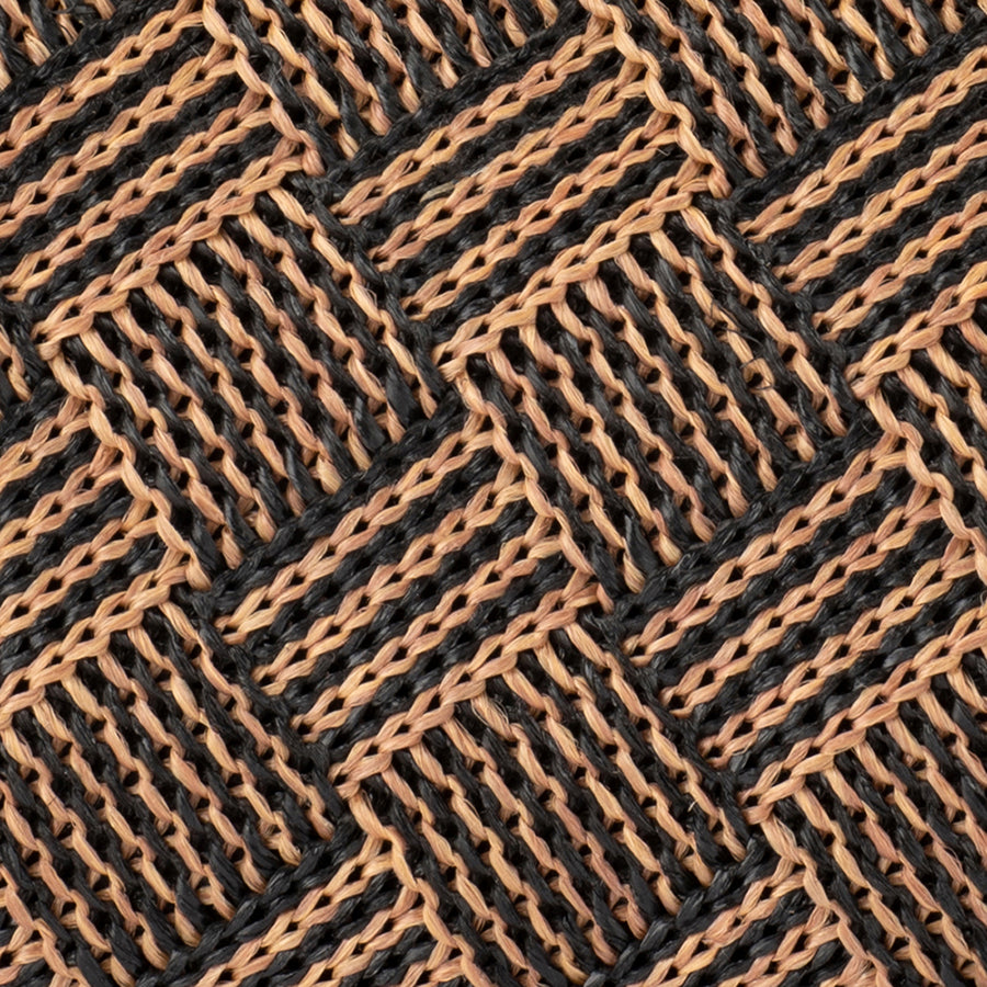 LOIS WOVEN FRAME BAG - BLACK