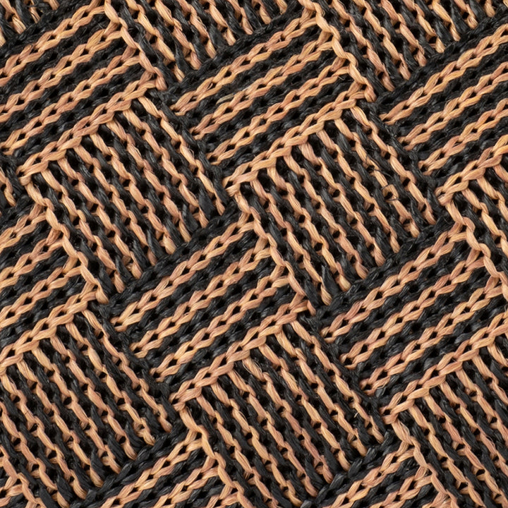 LOIS WOVEN FRAME BAG - BLACK