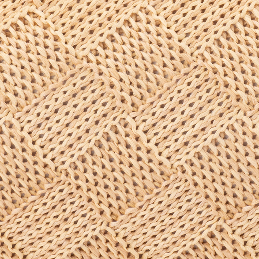 LOIS WOVEN FRAME BAG - NATURAL