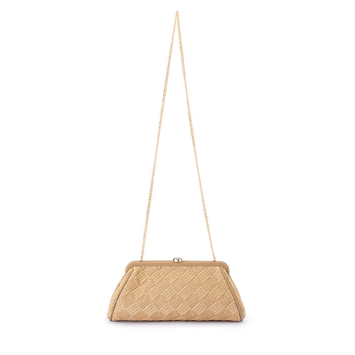 LOIS WOVEN FRAME BAG - NATURAL