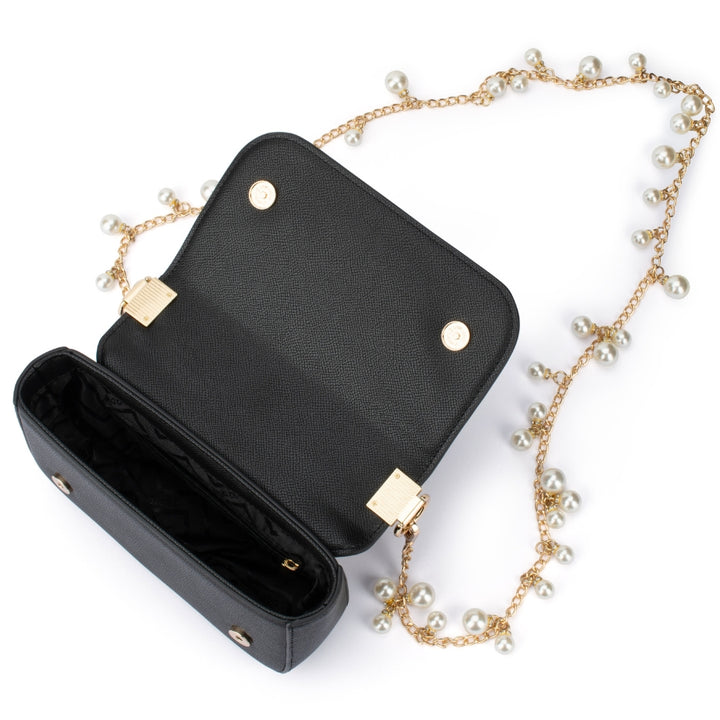 LYLA PEARL SHOULDER BAG - BLACK