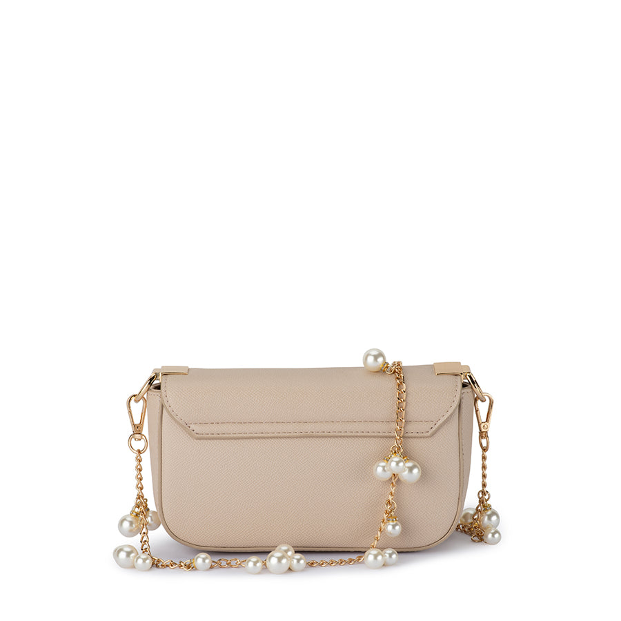 LYLA PEARL SHOULDER BAG - NATURAL