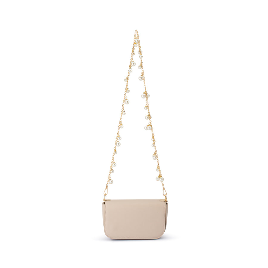 LYLA PEARL SHOULDER BAG - NATURAL