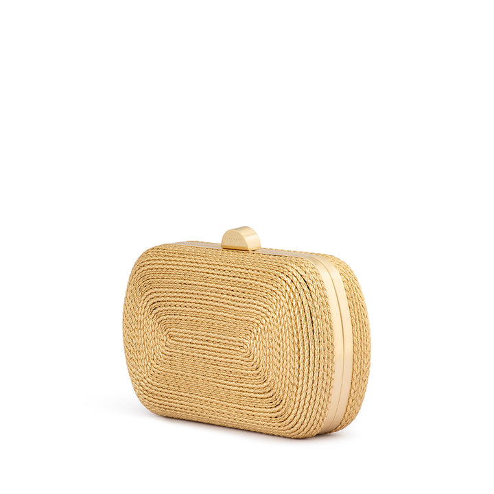 MARTINA COILED ROPE CLUTCH - GOLD