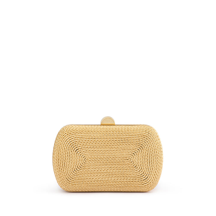 MARTINA COILED ROPE CLUTCH - GOLD