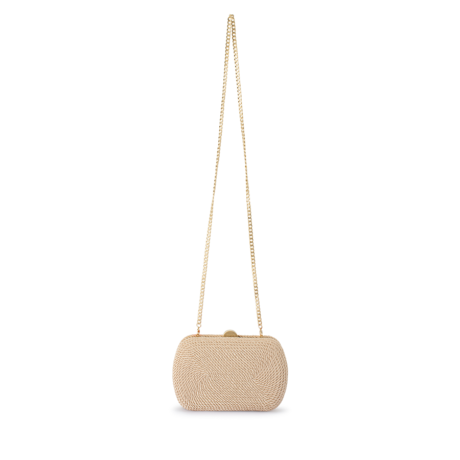 MARTINA COILED ROPE CLUTCH - NATURAL