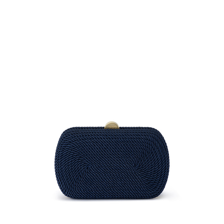 MARTINA COILED ROPE CLUTCH - NAVY