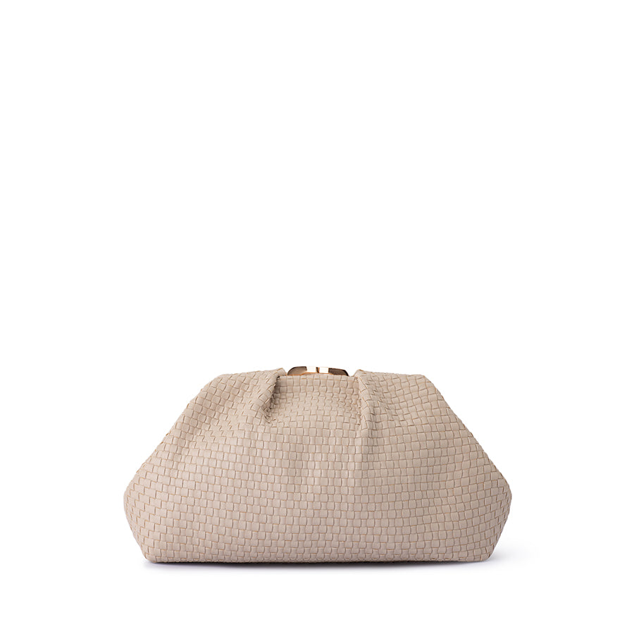 MARTINIQUE WOVEN CLUTCH - NATURAL
