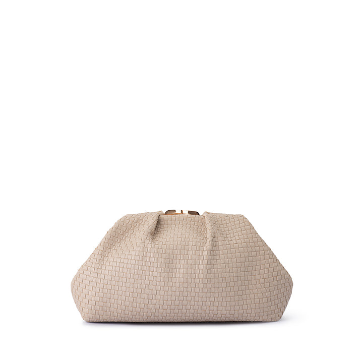 MARTINIQUE WOVEN CLUTCH - NATURAL