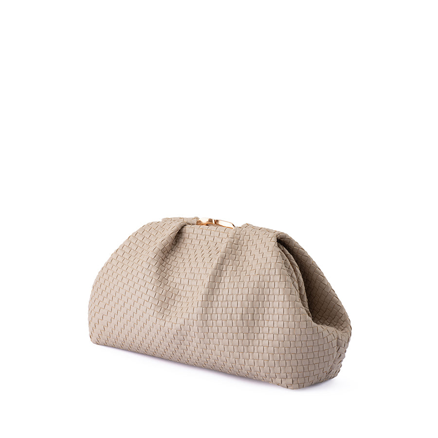 MARTINIQUE WOVEN CLUTCH - NATURAL