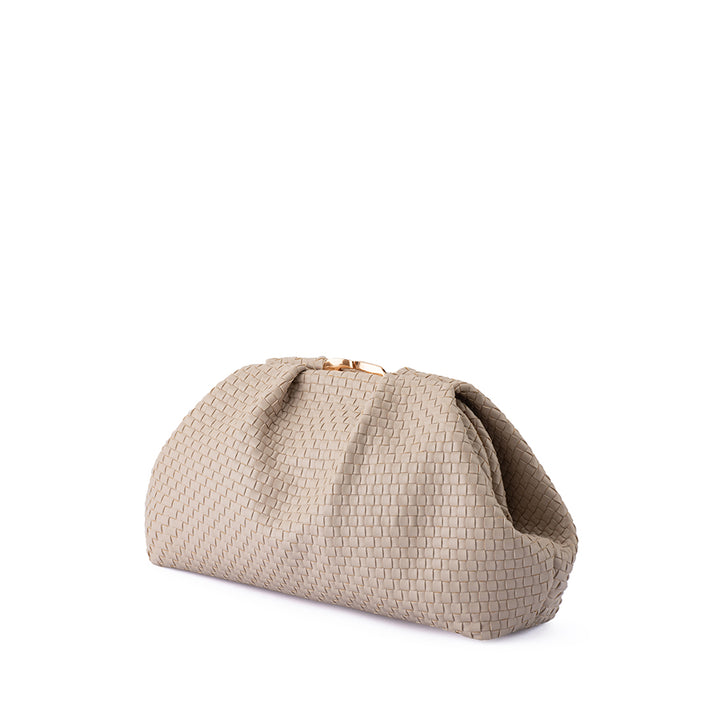 MARTINIQUE WOVEN CLUTCH - NATURAL