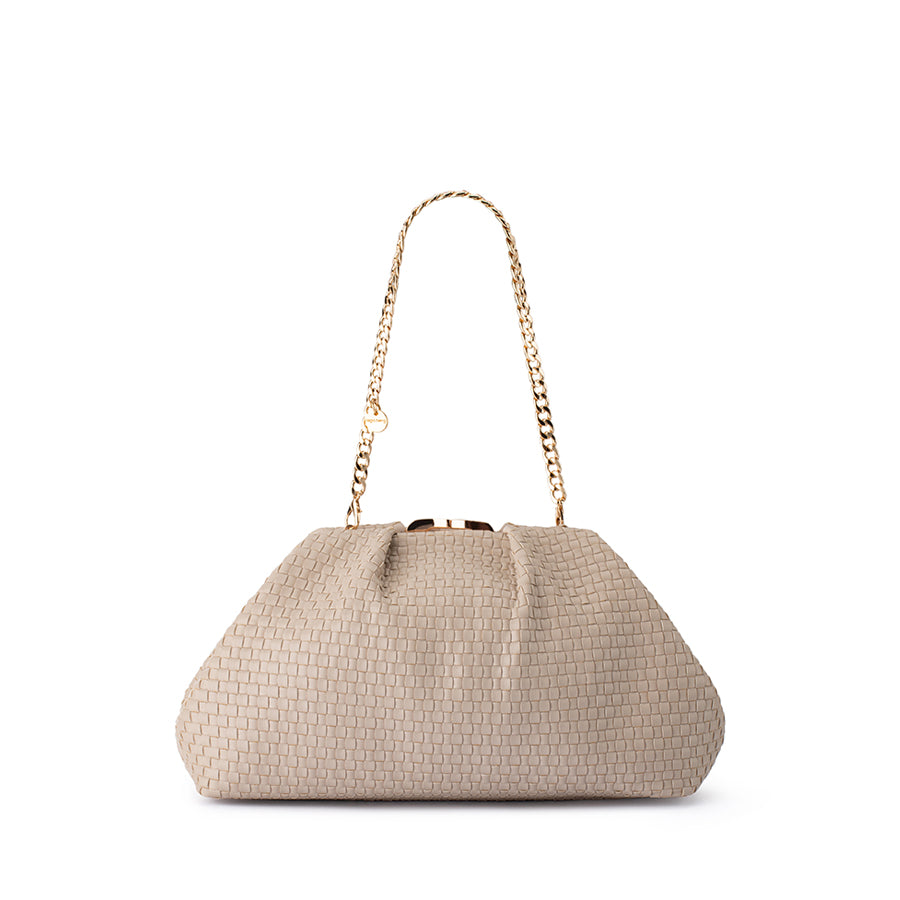 MARTINIQUE WOVEN CLUTCH - NATURAL