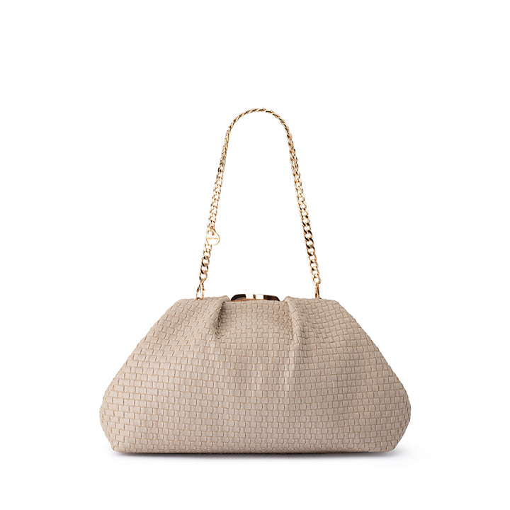 MARTINIQUE WOVEN CLUTCH - NATURAL