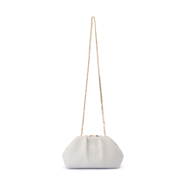 MARTINIQUE WOVEN CLUTCH - WHITE