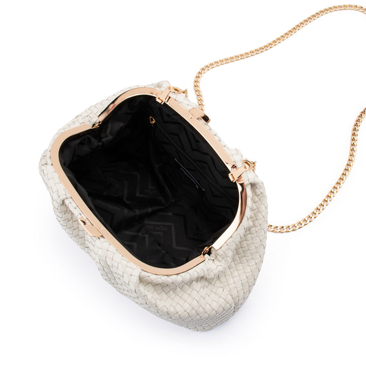 MARTINIQUE WOVEN CLUTCH - WHITE