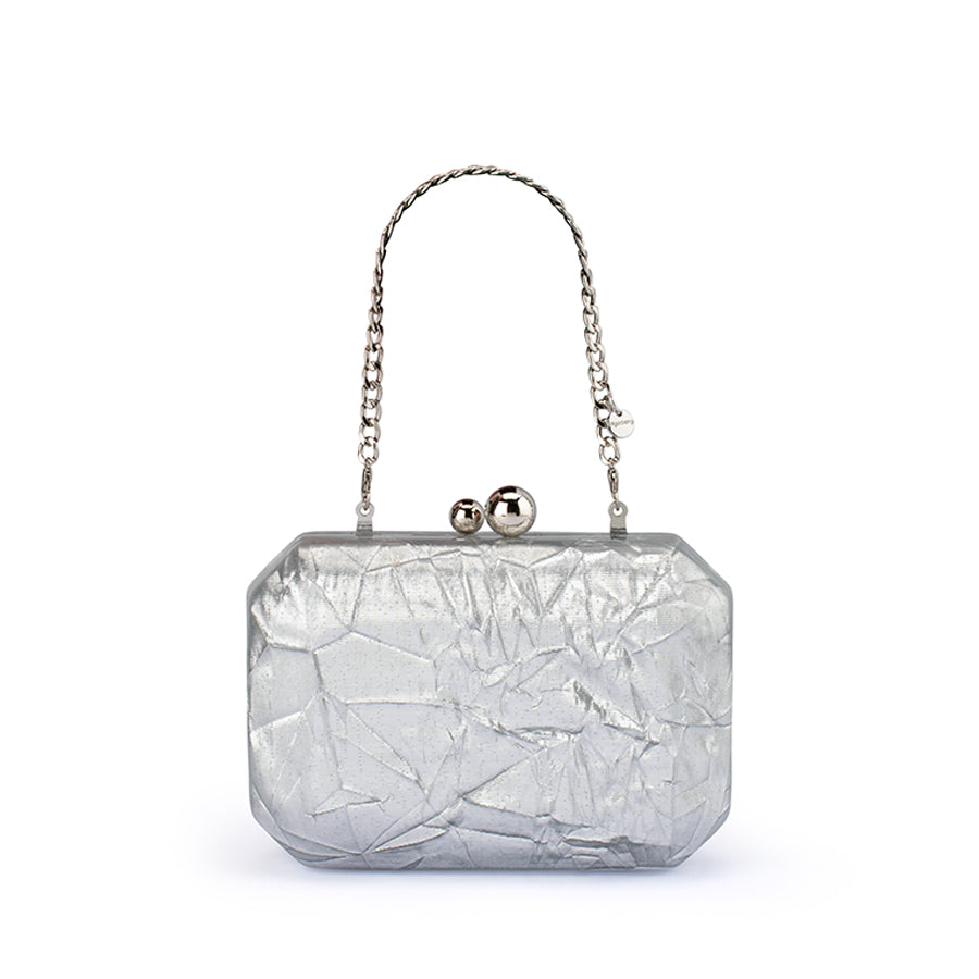 MATEO METALLIC CLUTCH - SILVER