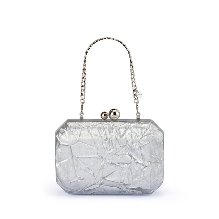 MATEO METALLIC CLUTCH - SILVER