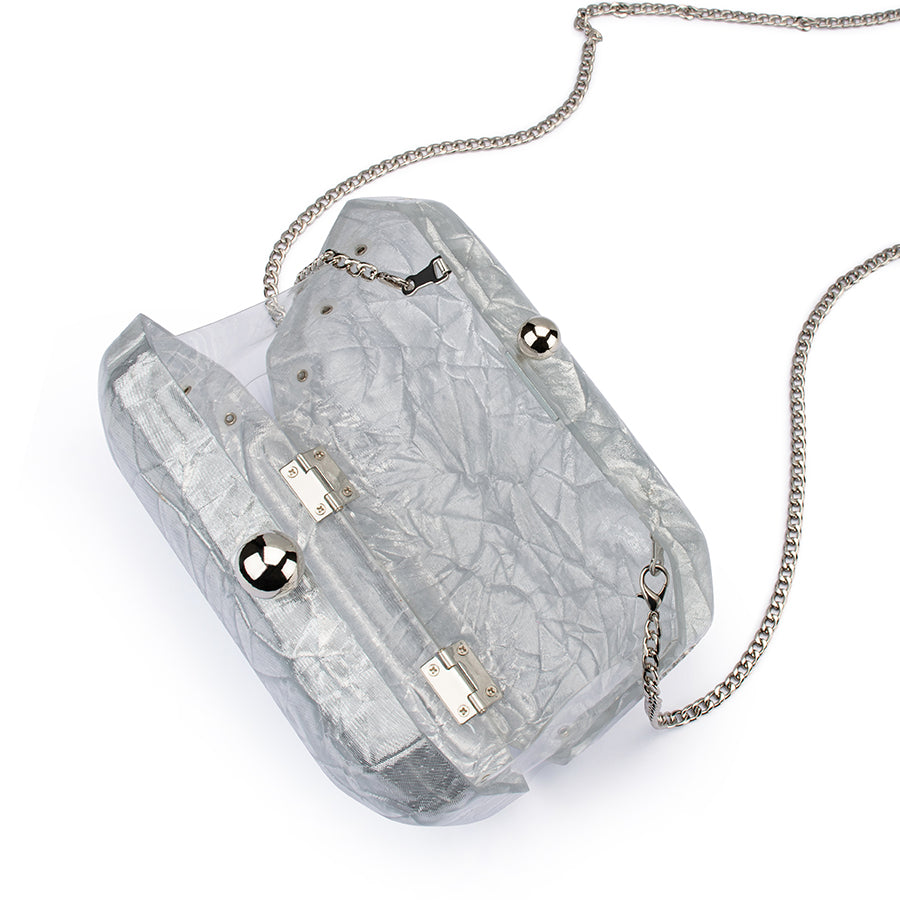 MATEO METALLIC CLUTCH - SILVER