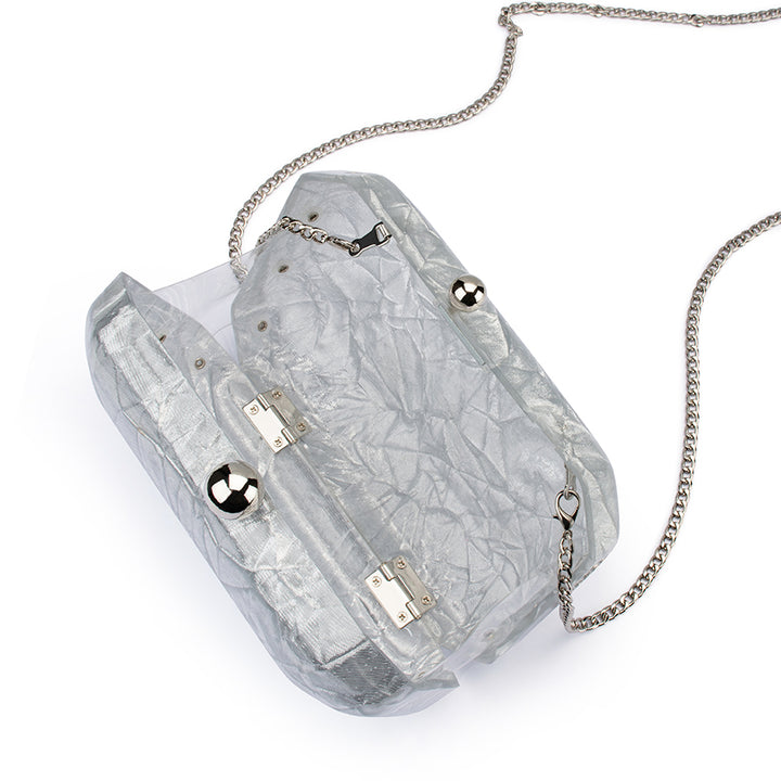 MATEO METALLIC CLUTCH - SILVER