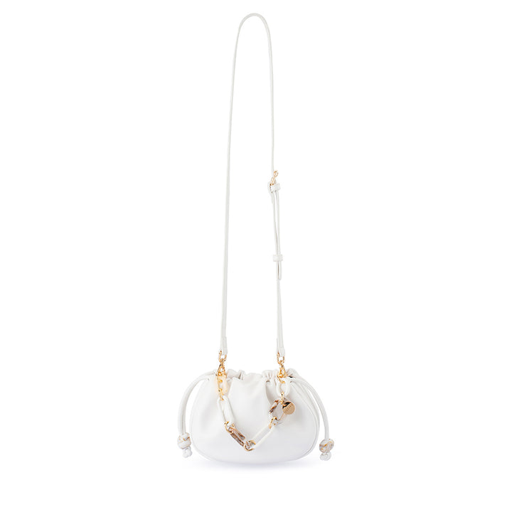 MAVIS ACRYLIC HANDLE POUCH - WHITE